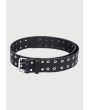 Black Lather Silver Studs Kilt Belt