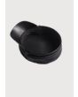 Black Leather Military Cap
