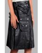 Dashing Leather Pleated Kilt with Sporran