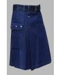 Indigo Blue Denim Kilt for Men