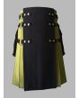 Interchangeable Lime Green and Black Utility Kilt