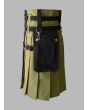Interchangeable Lime Green and Black Utility Kilt