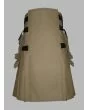 Khaki Canvas Cotton Utility kilt