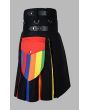 LGBT Rainbow Hybrid Kilt With Cargo Pockets