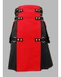 Modish Red and Black Interchangeable Kilt