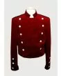 Montrose Kilt Jacket In Red Velvet