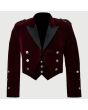 Maroon Velvet Prince Charlie Jacket With Waistcoat-Made To Measure