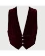 Maroon Velvet Prince Charlie Jacket With Waistcoat-Made To Measure