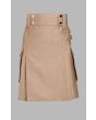 Trendy khaki Utility kilt for Women