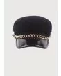 Winter Women Wool Newsboy Cap With Gold Color Chain