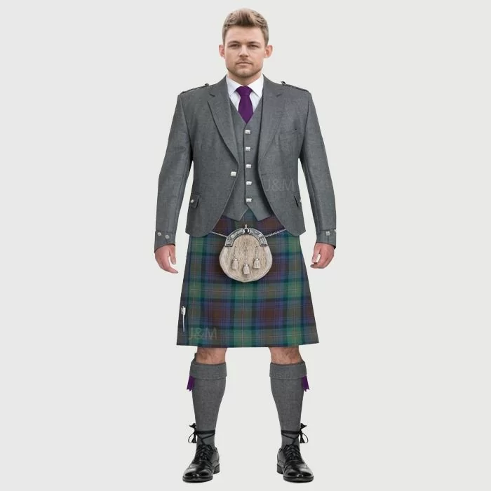 Argyll Light Grey Kilt Outfit