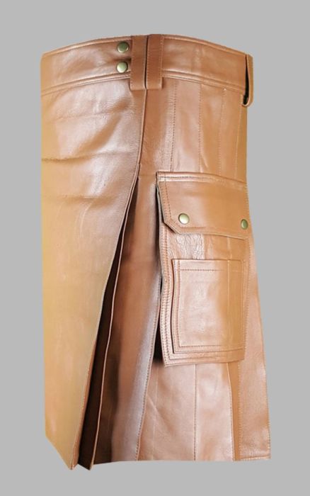 Brown Leather Utility Kilt