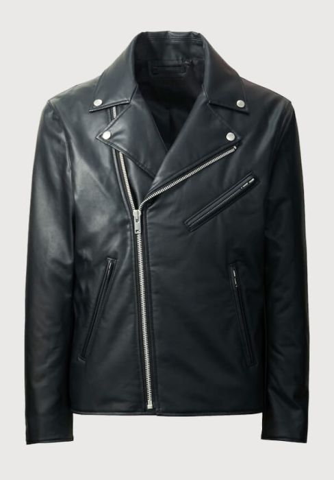 Double Breasted Leather Jacket For Men