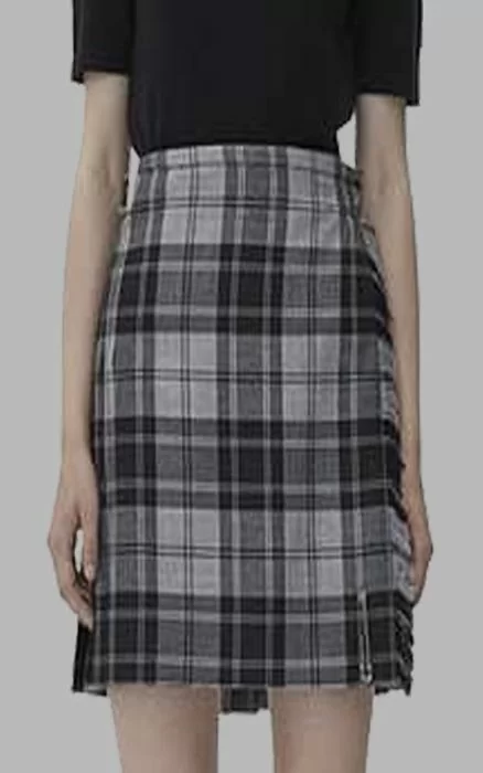 Hamilton Grey Tartan Kilt for Women