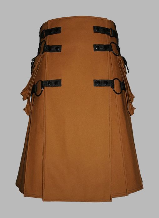 Interchangeable Brown Canvas Utility Kilt