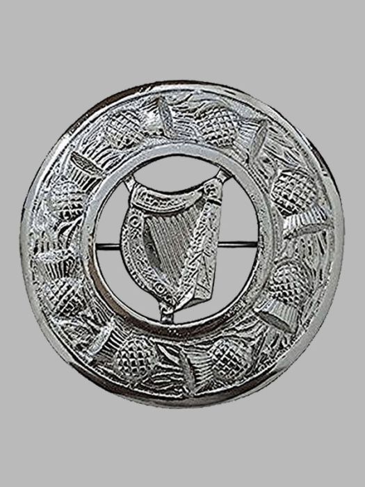 Irish Harp Kilt Brooch
