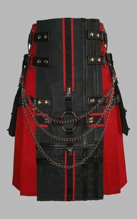 Modern Interchaneable Apron Gothic Cross Hybrid kilt 