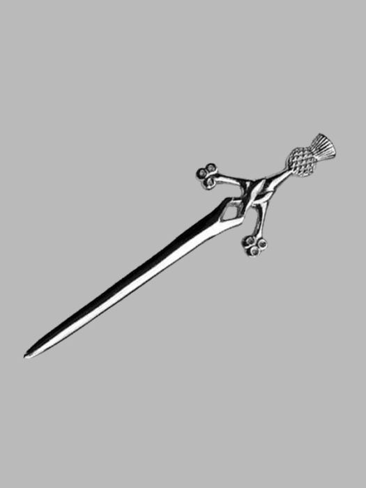 Scottish Claymore Thistle Head Kilt Pin
