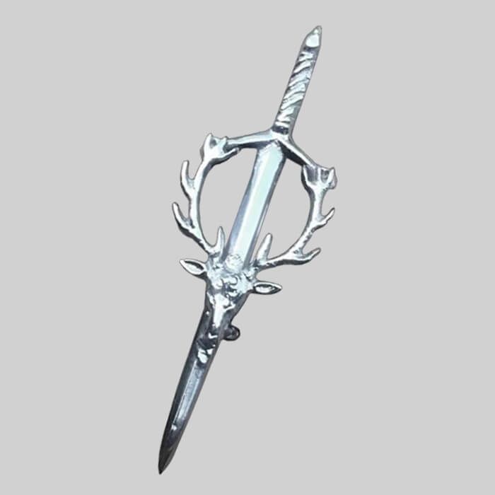Stag Head Kilt Pin