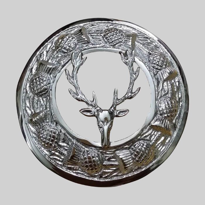 Stag Head Kilt Brooch