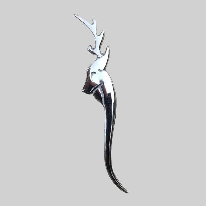 Stag Head Kilt Pin Chrome