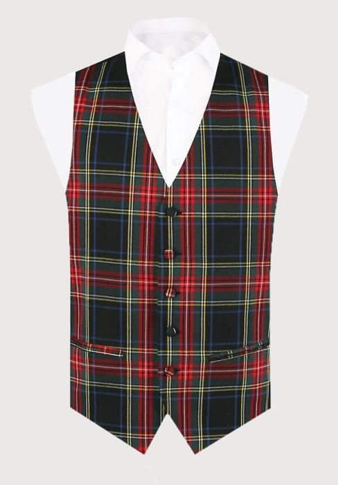 Tartan Vest Regular Fit With 5 Buttons
