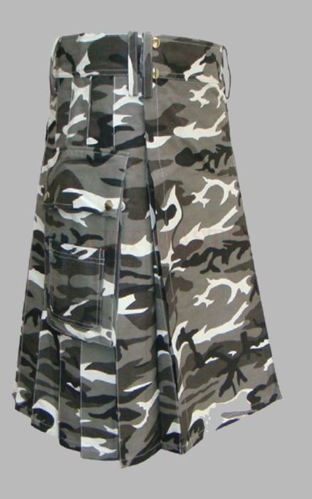Urban Snow Camouflage Utility Kilt