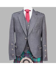 Argyle Kilt Jacket and Waistcoat Charcoal Grey