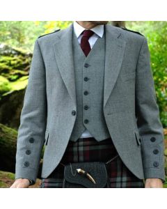 Argyll Kilt Jacket & Waistcoat Light Grey