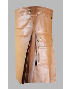Brown Leather Utility Kilt