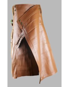 Brown Leather Utility Kilt