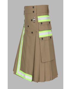 Khaki Firefighter Utility Kilt For Man