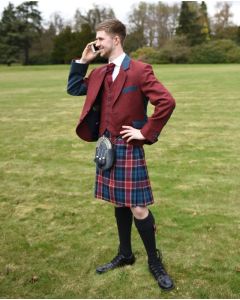 Modern Argyll Kilt Outfit with Two Color Jacket
