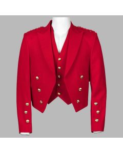 Red Prince Charlie Kilt Jacket