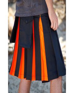 Superior Hybrid Black & Orange Kilt