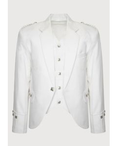 White Argyll Jacket And Vest - Made To Measure