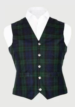Black Watch Tartan Waistcoat