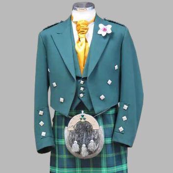 Bottle Green Prince Charlie Jacket and Vest
