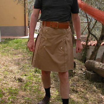 Classic Khaki Utility Kilt Men