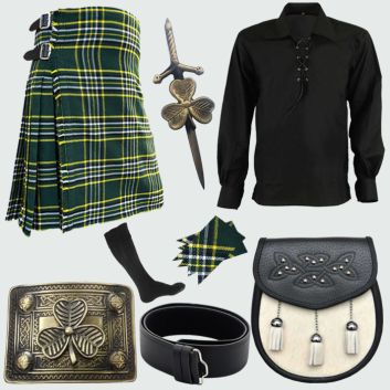 Irish Tartan Casual kilt Set