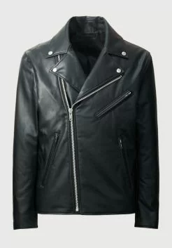 Double Breasted Leather Jacket For Men