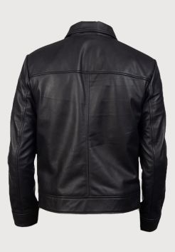 Double Breasted Leather Jacket For Men