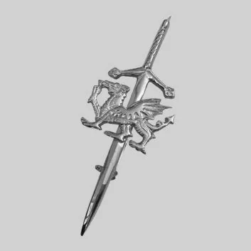 Welsh Dragon Kilt Pin Chrome
