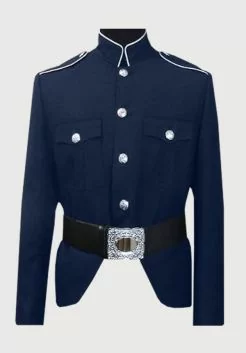 Guard Kilt Jacket Navy Silver