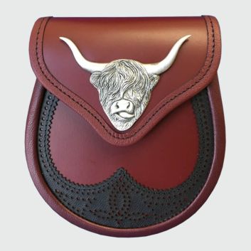 Highland Cow Leather Sporran
