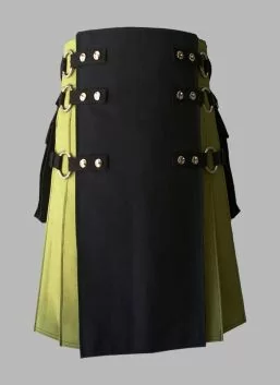 Interchangeable Lime Green and Black Utility Kilt