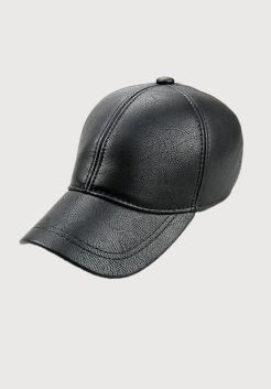 Leather Baseball Cap
