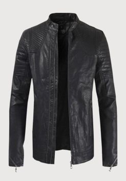 Leather Biker Jacket For Men