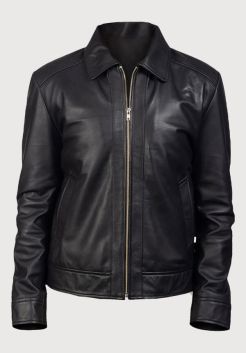 Leather Collar jacket For Men