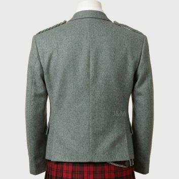 Lovat Green Argyle Tweed Kilt Jacket And Vest-Made To Measure